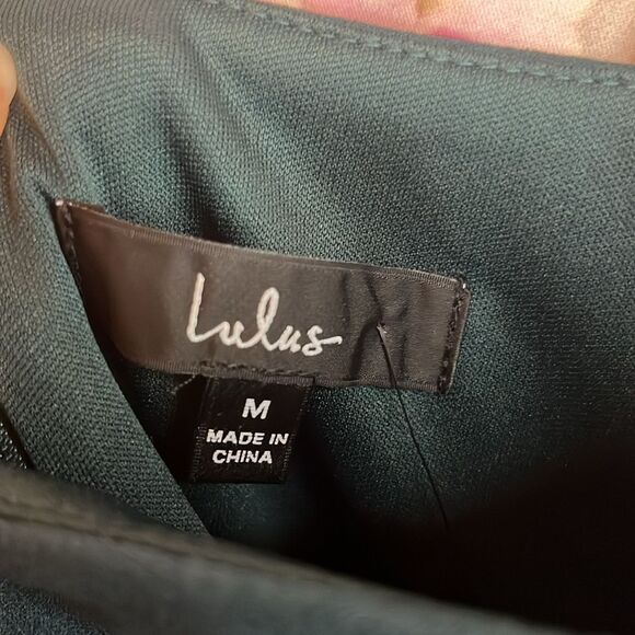 Take Me Anywhere Teal Asymmetrical Bodycon Mini Dress size medium - Picture 5 of 8